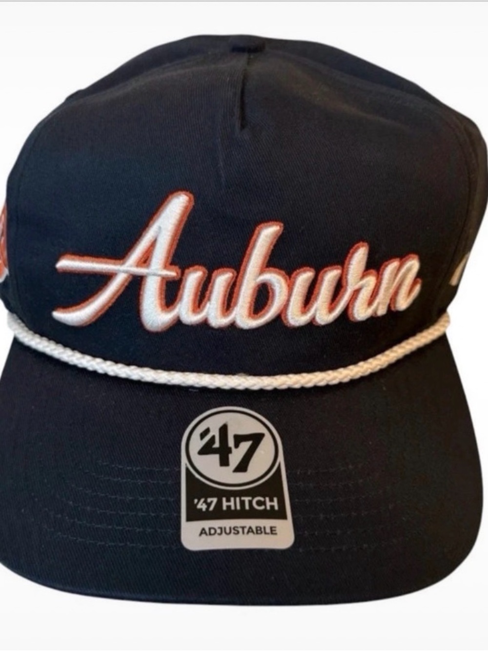 Auburn Tigers '47 Brand Hitch Rope Hat Script Vintage Style Adjustable Cap NWT